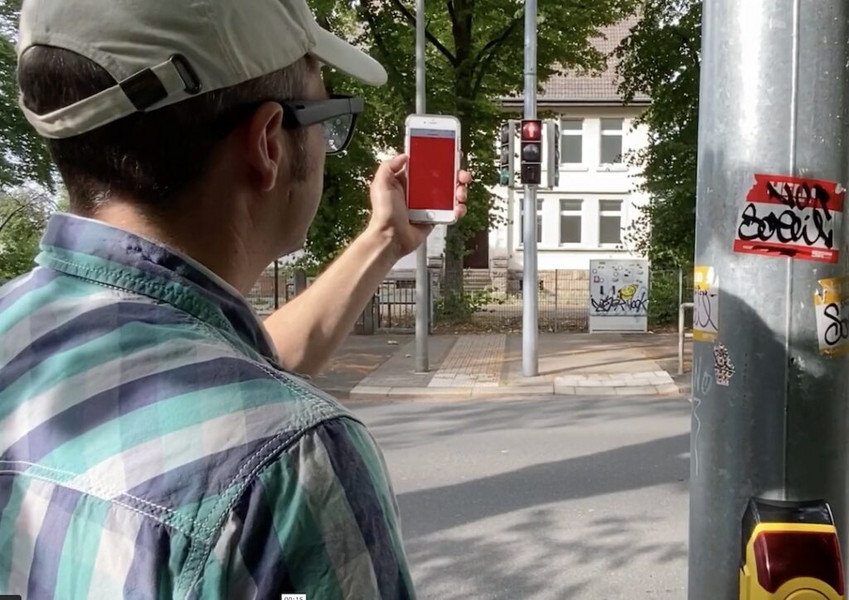 Smartphone als Orientierungshilfe bei Mobilität, Bild von Audiofaktur 