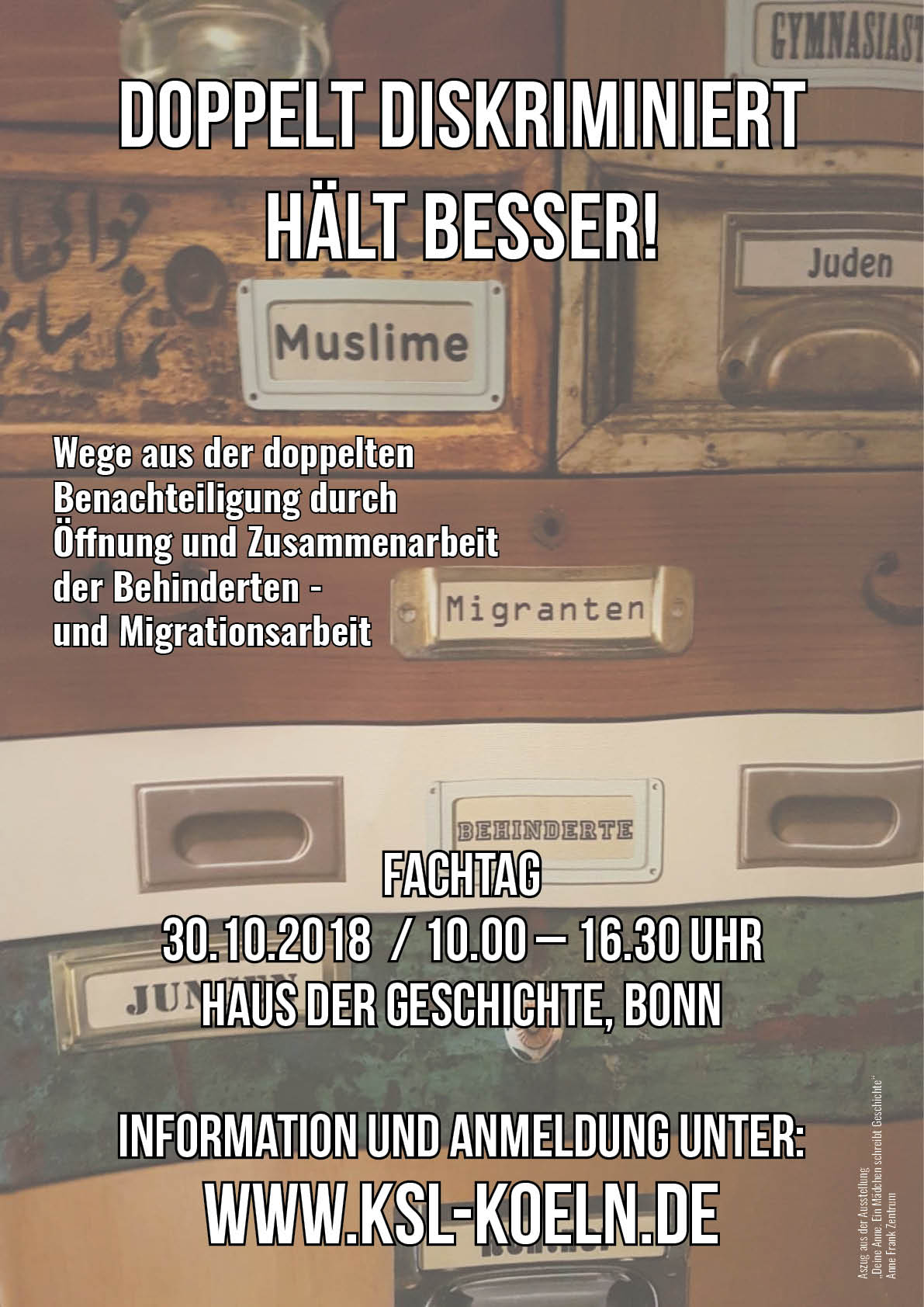 Poster mit den Details zum Fachtag